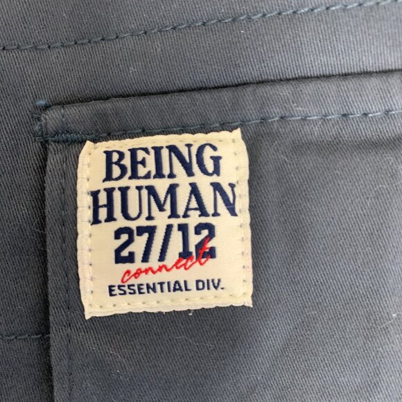 NWT Being Human Mens Charcoal Cargo Chinos - Picture 12 of 13